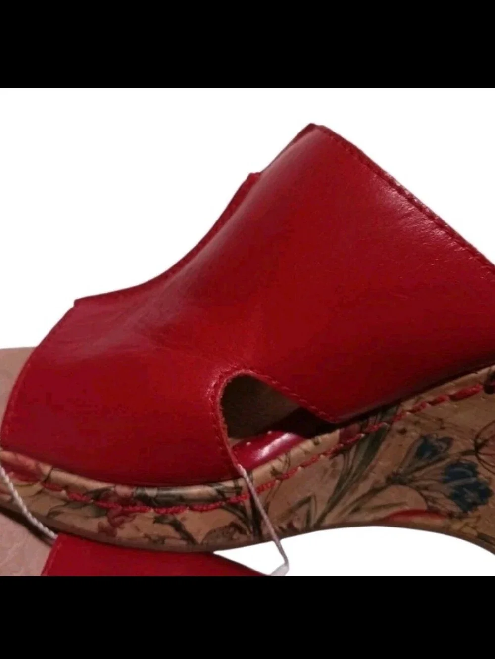 BOC Born Concept Cork Wedge Sandal Floral Lady Bug
